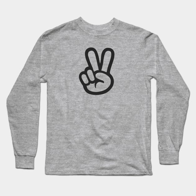 Simple Peace Hand Long Sleeve T-Shirt by Trent Tides